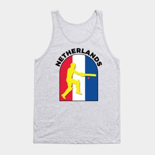 Netherlands Cricket Batsman Netherlands Flag Tank Top